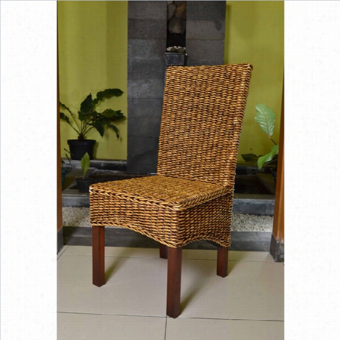 International Caravan Bali Gaby Woven Abaca Dining Chair (set Of 2)