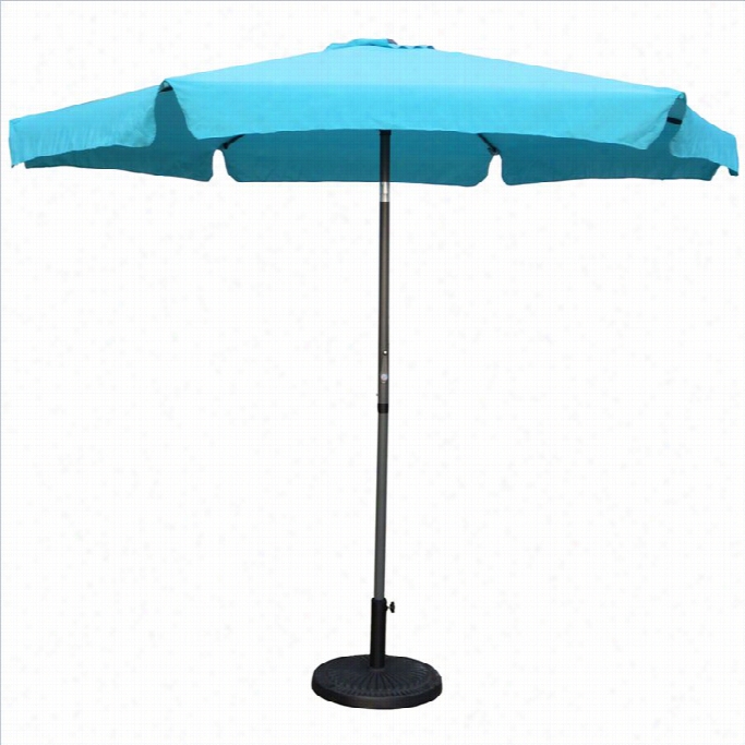 International Caravan St. Kitts Patio Umbrella In Aqua Blue