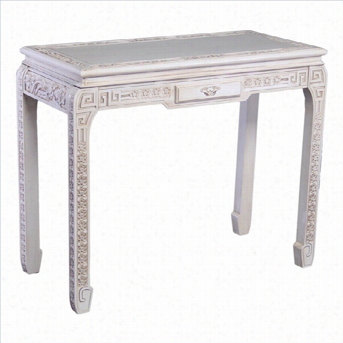 International Caraavan Windsor Console Wall Table In Antique White