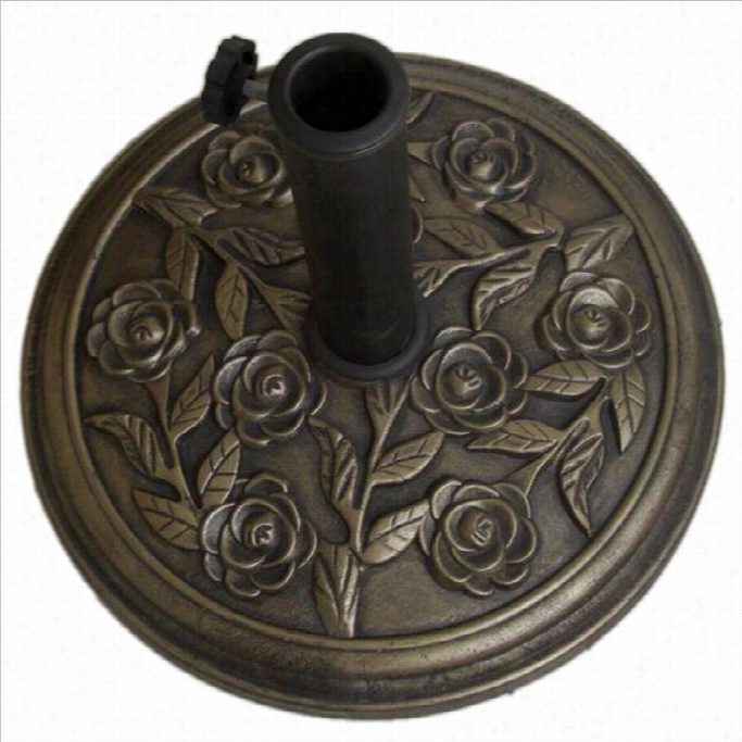 International Cconcepts Rose Designed Umbrella Stand In Bronze Finish