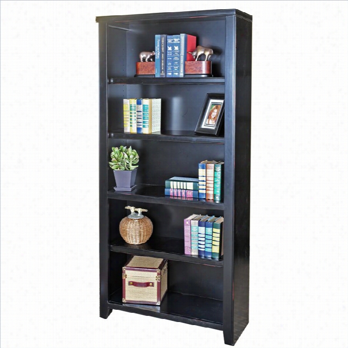 Kathy Ireland Domicile By Martin Tribeca Loft 70 Bookcase In Midni Ght Smoke