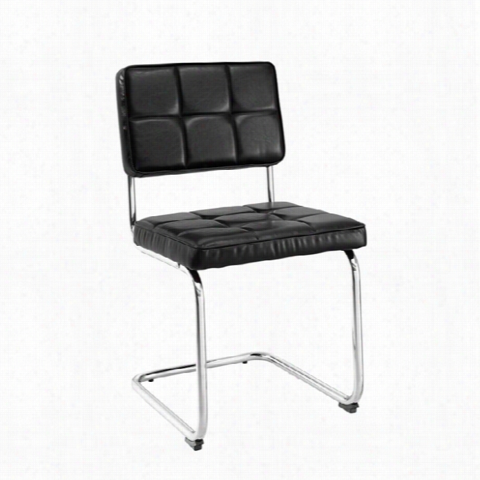 Linon Breuer Plush In A ~ward Direction Dning Chair In Black (set Of 2)