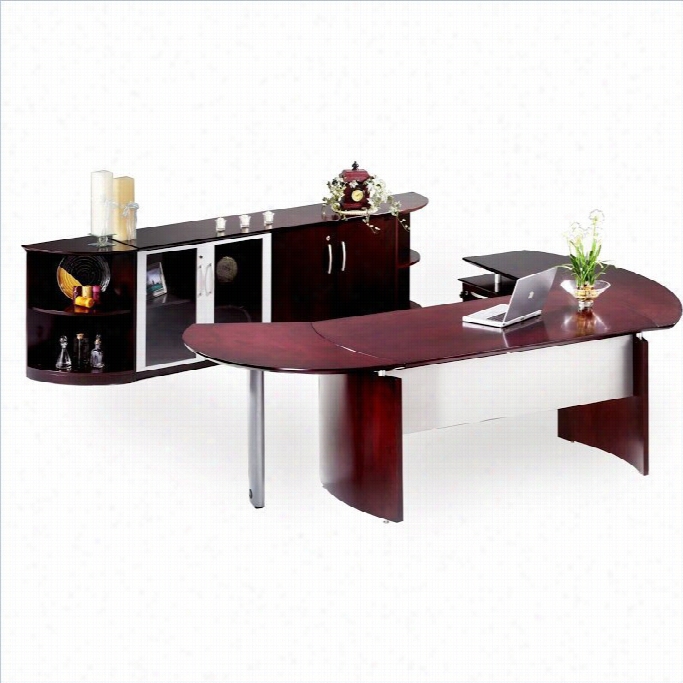 Mayline Napli 72 Desk Set In Sierra Cherry