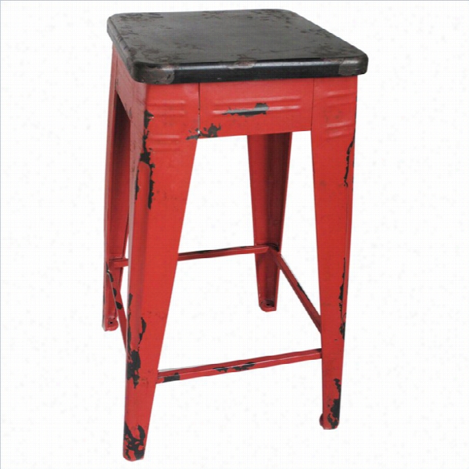 Moe's Home Collection Sturdy 26 Contrary Stool In Red