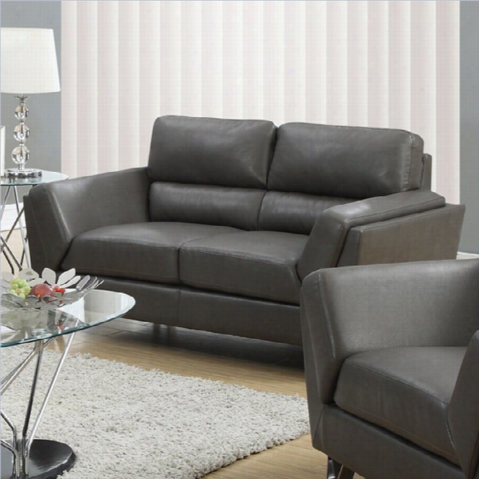 Monarch Love Seat In Charcoal Hoary