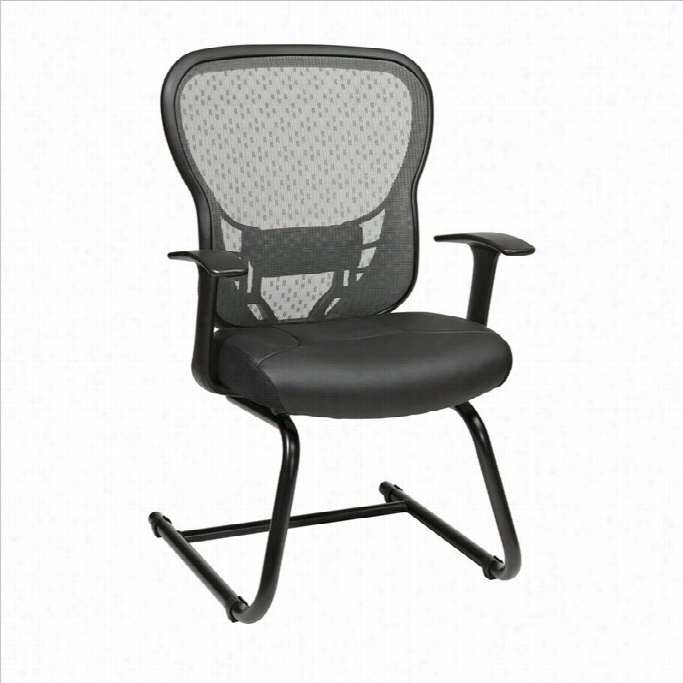 Office Star 529 Sreies Spacegrid Back Guest Chair With Fixed Arms