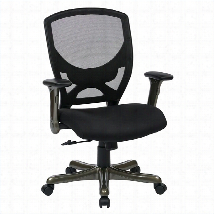 Office Star Em M Series Woven Mesh Back Office Chair In Black