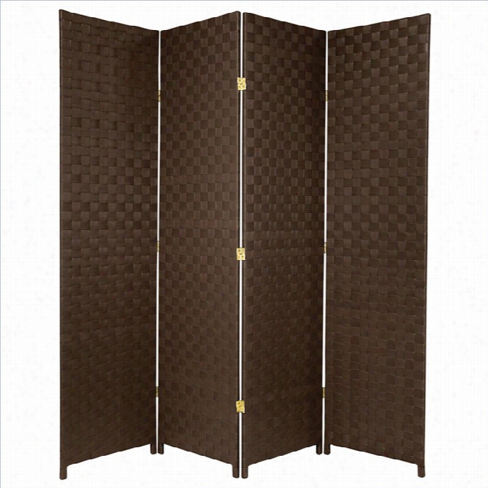 Oriental All Weather Outdo Or 4 Panel R Oom Divider In Dark Brown