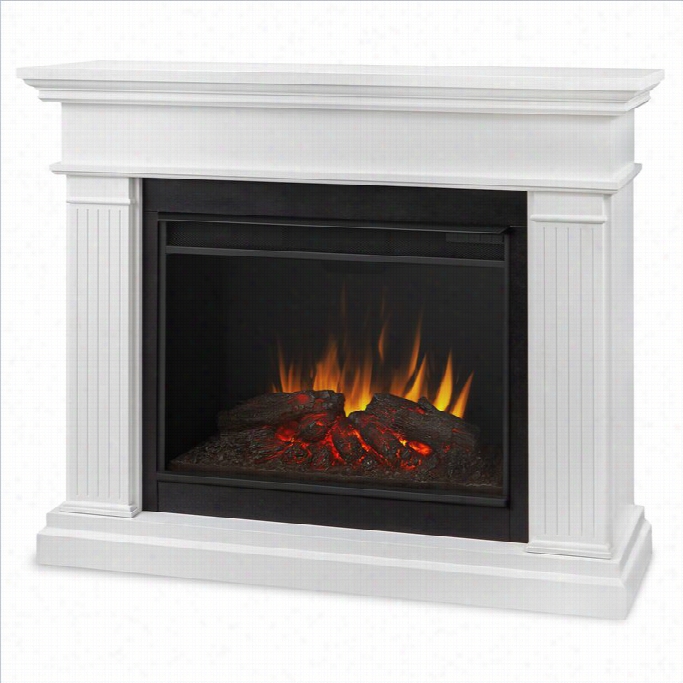 Real Flame Kenedy Electric Grand Fireplace In White