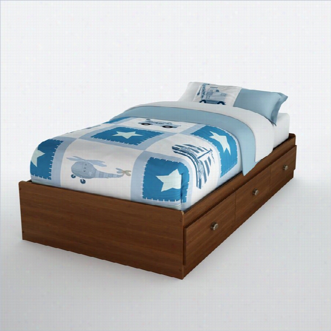 South Shore Nathan Twin Mates Bed In Cherry