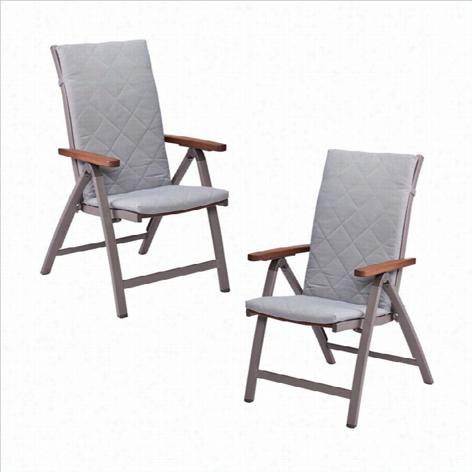 Southern Enterprises Mandalay Outdoor Position Chairs In Gray Set Of 2