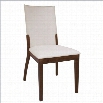 Chintaly Luisa Upholstered Back Dining Chair in Dark Walnut