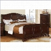 Elements Cameron Sleigh Bed in Cherry-Queen