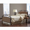 Fashion Bed Gibson Metal Upholstered Panel Bed in Brown-Queen