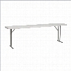 Flash Furniture Granite Plastic Folding Training Table in White