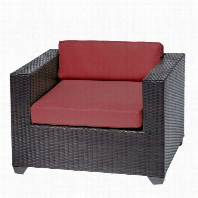 Tkc Belle Outdoor Wicker Club Chair In Terracootta