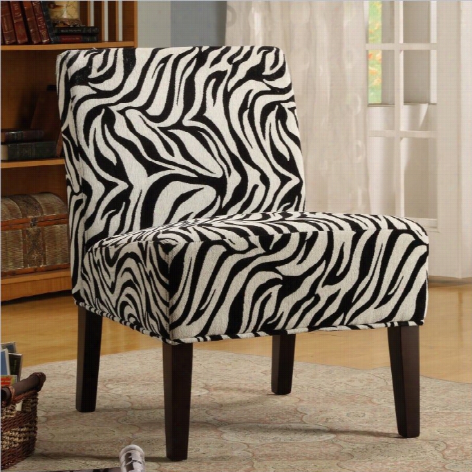 Trent Home Lif Estyle Upholster Ed Accent Slipper Seat Of Justice In Zebra Animal Print