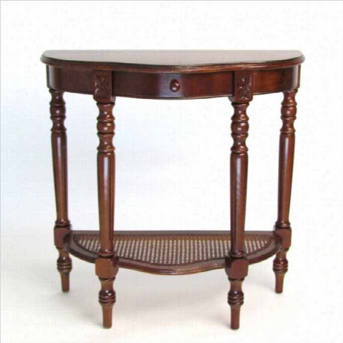 Wayborn Caned Demi Console Table In Honey Br Own