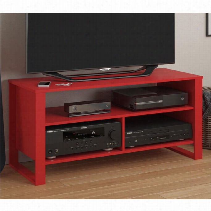 Altra Reese 40 Tv Stand In Ruby Red