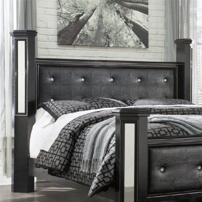 Ahley Alamadyre Faux Leather King Pos Ter P Anel Headboard Inb Lack