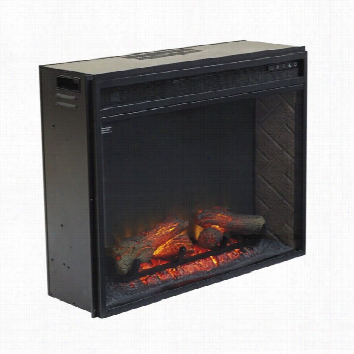 Ashley Large Electric Fireplace Innsert Infrared In Black