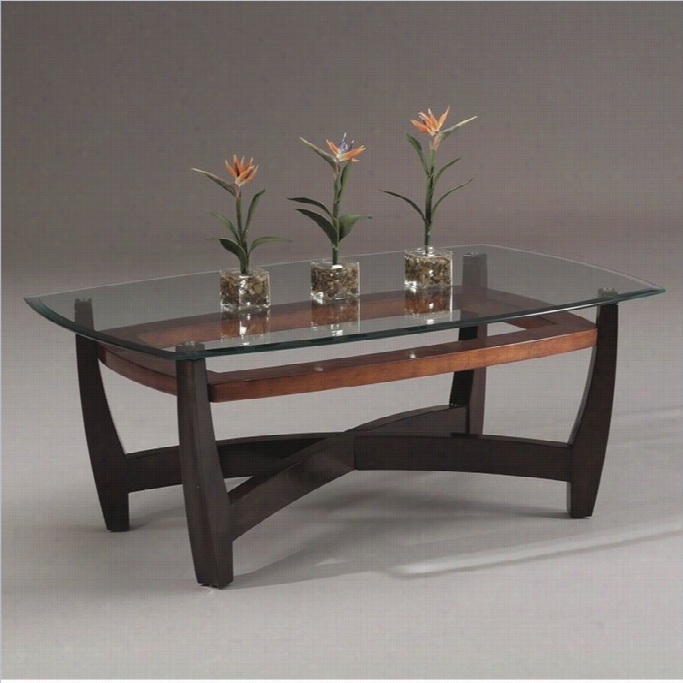 Bassett Mirror Elation Rectangular Cocktail Table In Cappucino