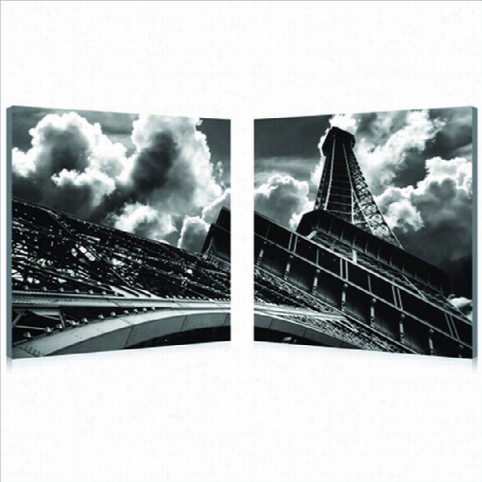 Baxtin Studio Touch The Clouds Mounted Print Diptych In Multicolor