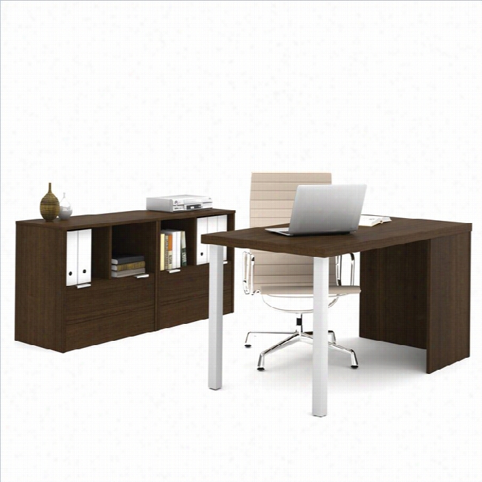 Bestar I3 Workstation With Storage Unnits  In Tuxedo