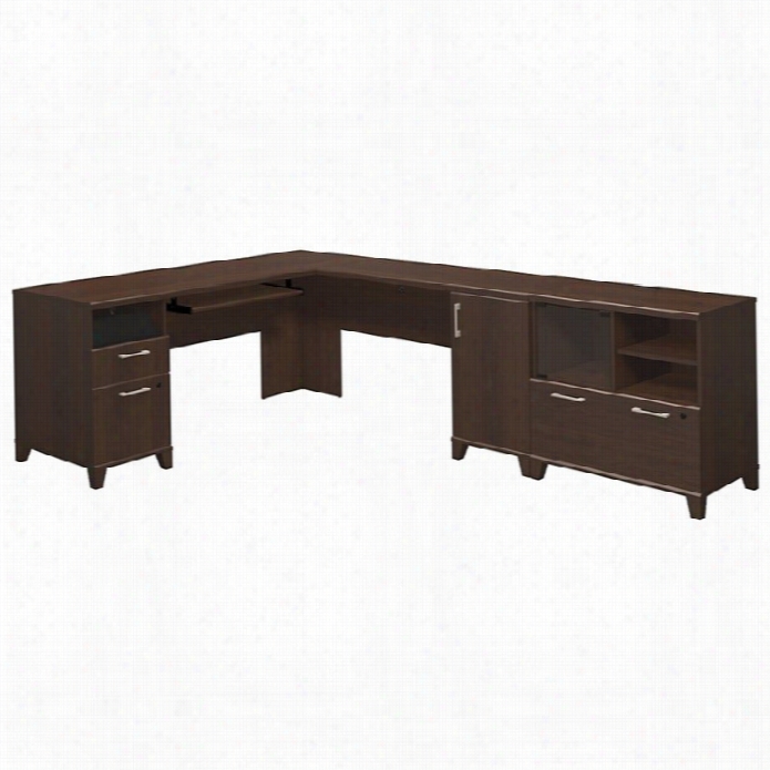 Bush Achieve 2 Piece L Shap Edesk Office Set In  Swee Tcherry