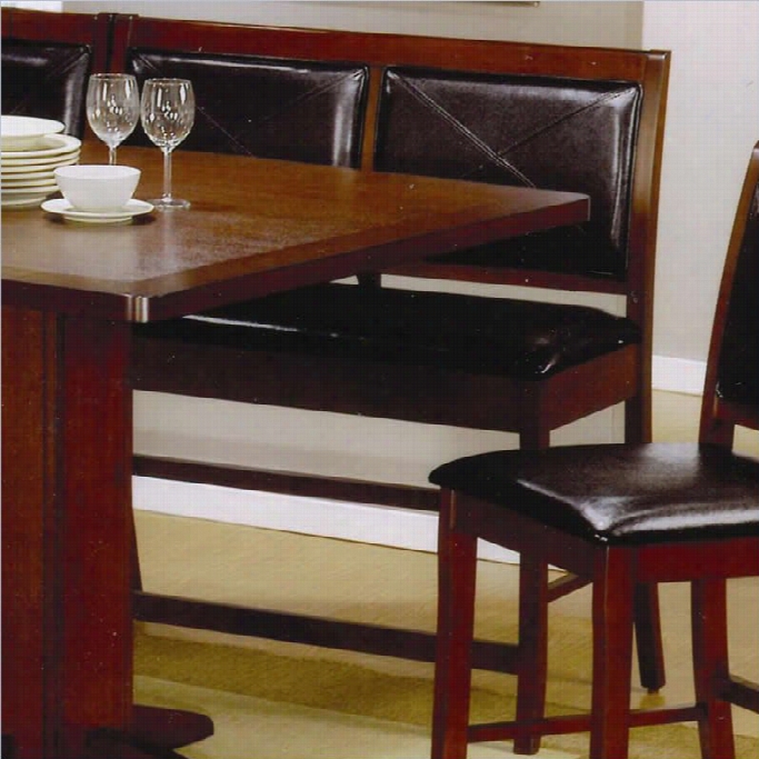 Coaster Lancaster Counter Height Dining Bennch In Faux Leather