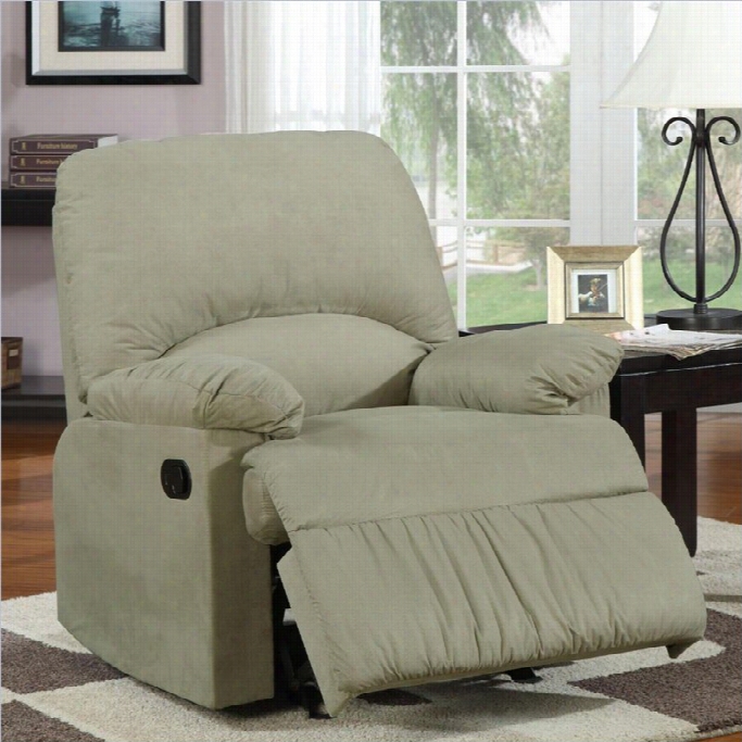 Coas Ter Microfibsr Uphols Etred Glider Recliner Chair In Sage