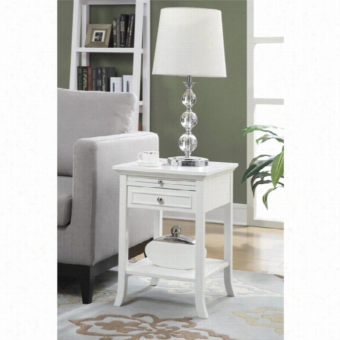 Convenience Concepts American Heeritage Logan End Table In White