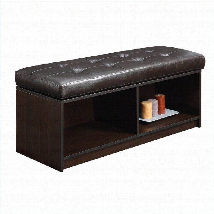 Convenience Concpets Designs4comfort Broadmoor Storage Ottoman - Espresso