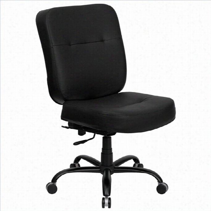 Flash Furniture Hercules Series Leather Ffice Chair In Black