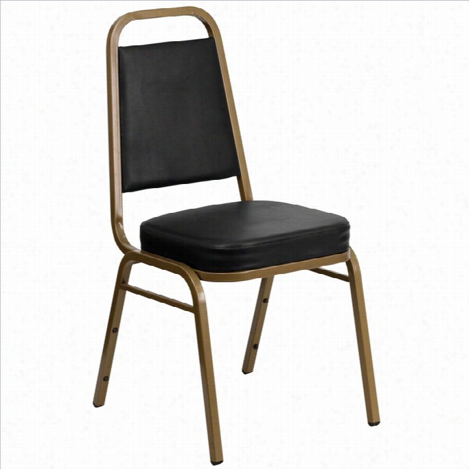 Flash Fruniture Herculew Series Stackin Banque Tsztcking Chair In Black And  Gold