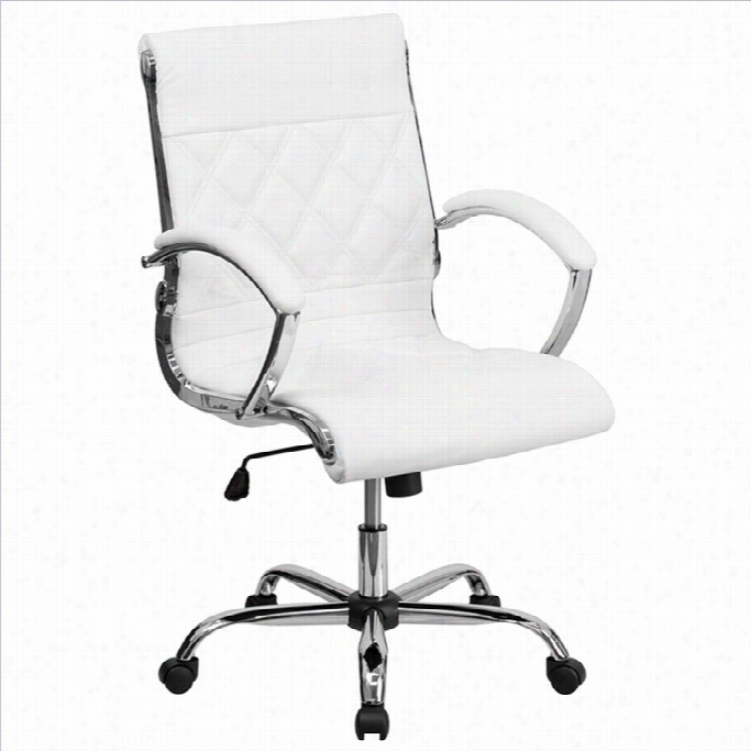 Flash Furniture Middle Back Esigner Office Chair In White