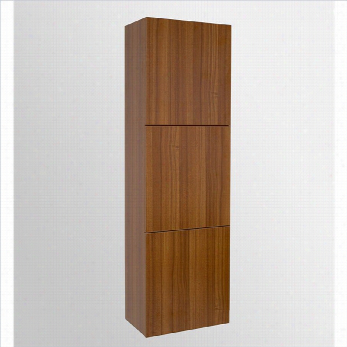 Fresca Senza Bathroom Linen Indirect Cabinet With Large Storage Areas In Teak