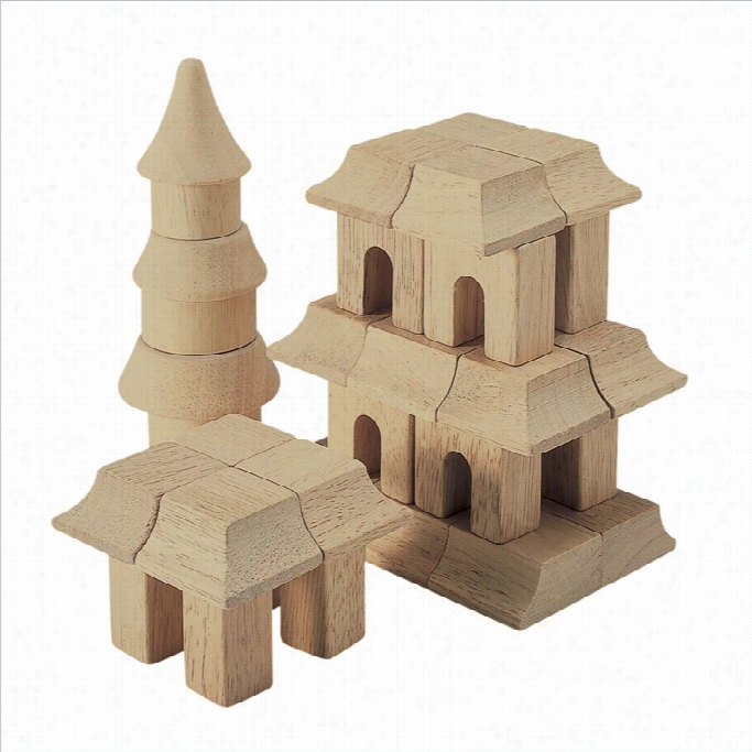 Guidecraft Hardood Table Top Oriental Block Set