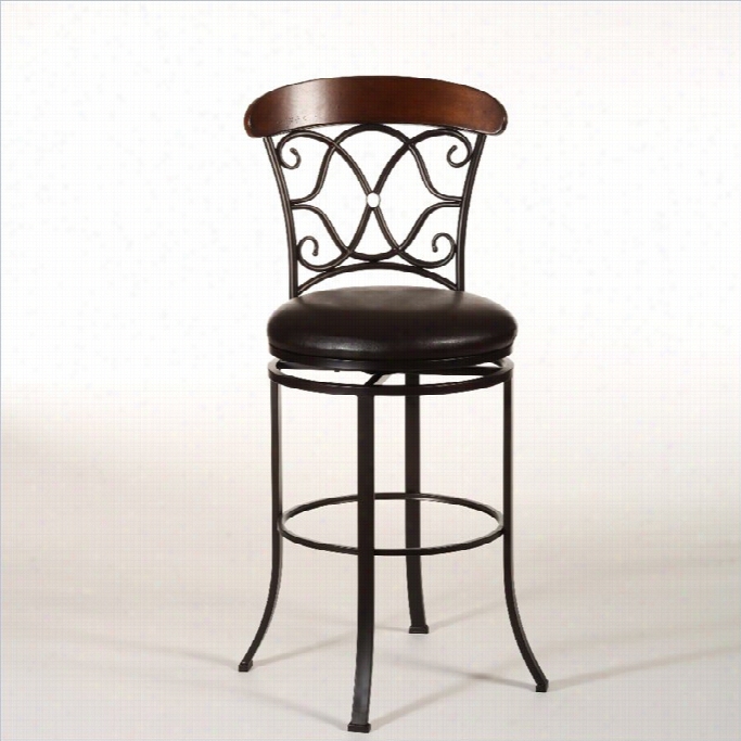 Hlilsdale Dundee 26 Swivel Counter Sstool In Dark Coffee