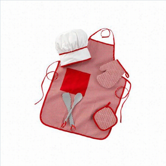 Kiddkraaft Tastyy Tre At Schef Accessory Set In Red