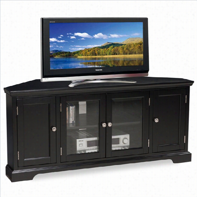 Leick Riley  Holliday Hardwood 56 Corner Tv Stand In Bllack