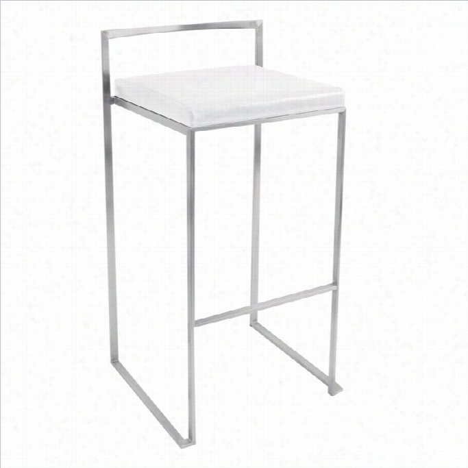 Lumisource Fuji 30 Stacker B Ar Stool In White