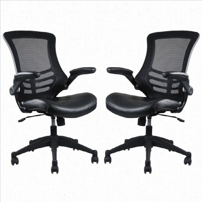 Manhatan Commfort Intrepid H Igh Back Office Chair In Black (set Of 2)