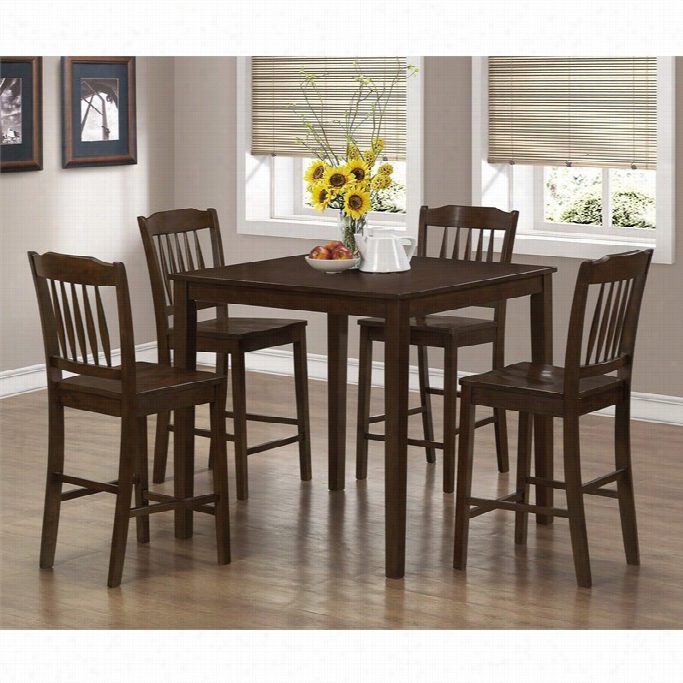 Monarch 5 Piece Dining Set In Cappuccino