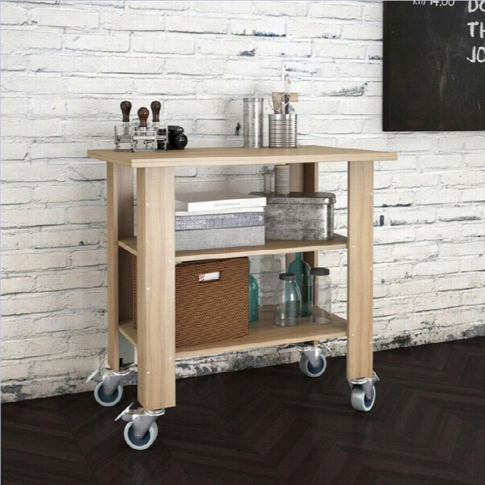 Nexera Mobile Utility Table In Biscotti