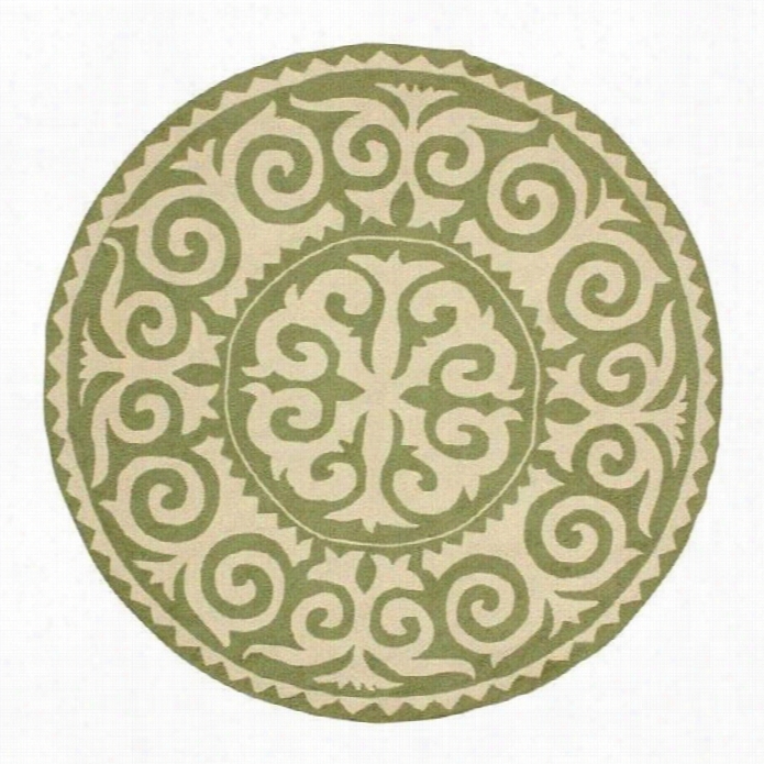 Nuloom 6' X 6' Hand Hooked Kmila Round Rug In Green