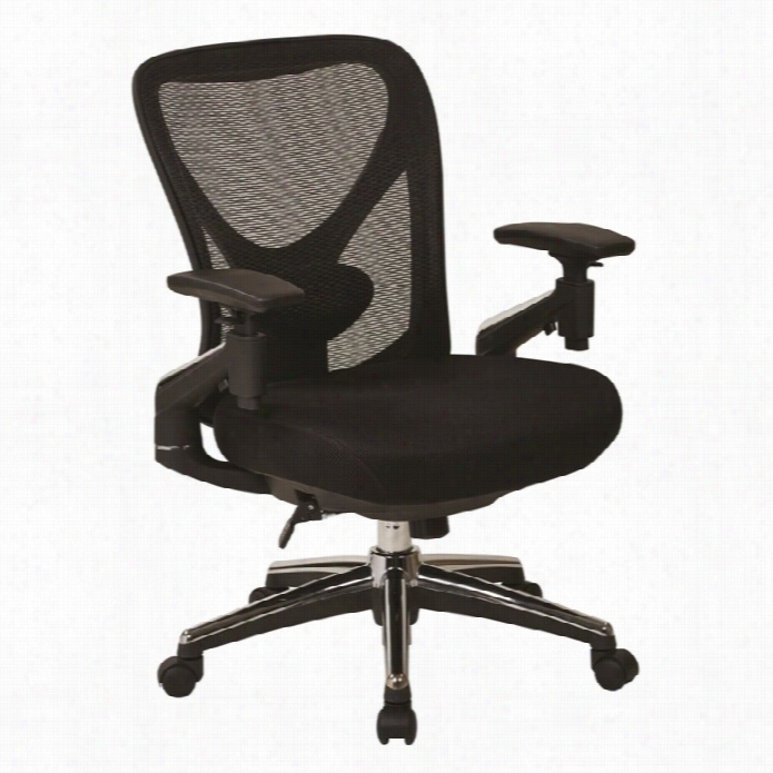 Offi Ce Star Progrrid Mesh Seat Office Chair In Black