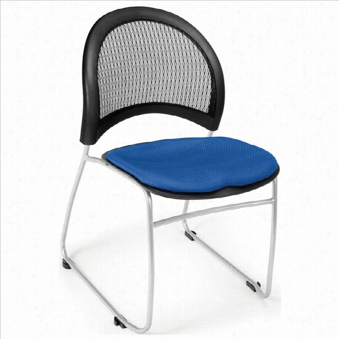 Ofm Moon Stack Stacking Chair In Royal Blue