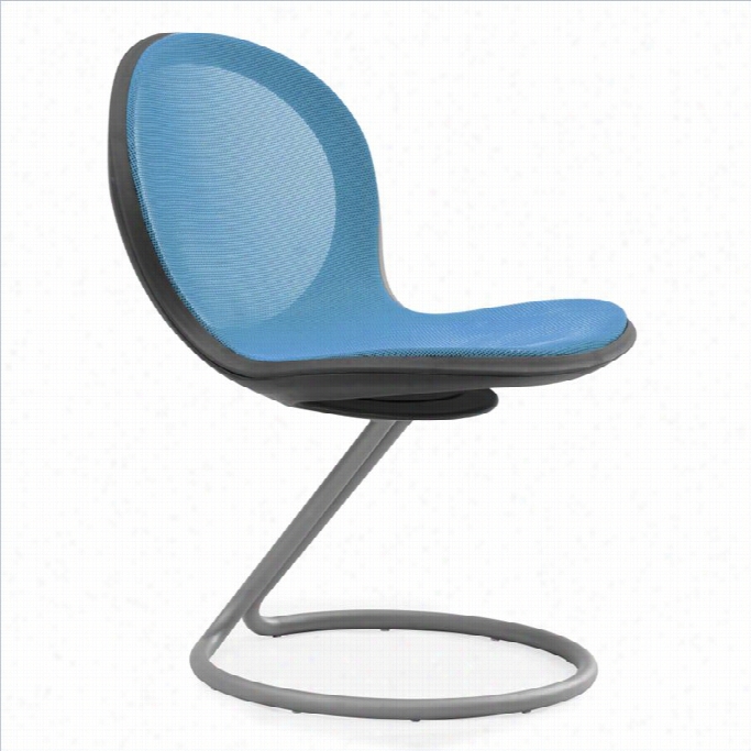 Ofm Net Ccircular Base Office Chair In Skyblue