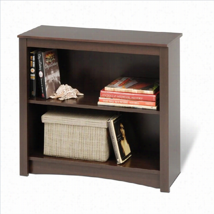 Prepac 29 2 Shelf Bookcase In Esrpesso Finish